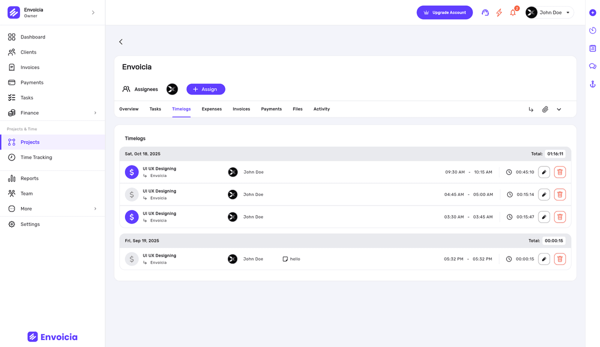 Connect Time Tracking Directly to Projects Preview