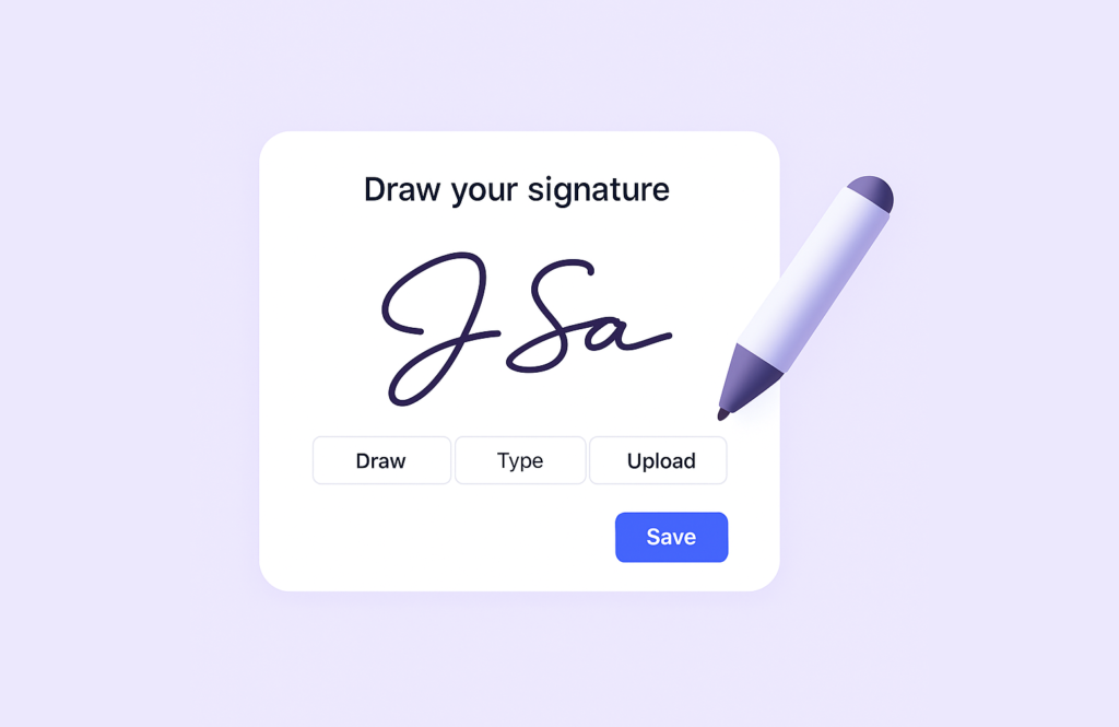 signatures Client signing an estimate online with Envoicia eSignature software